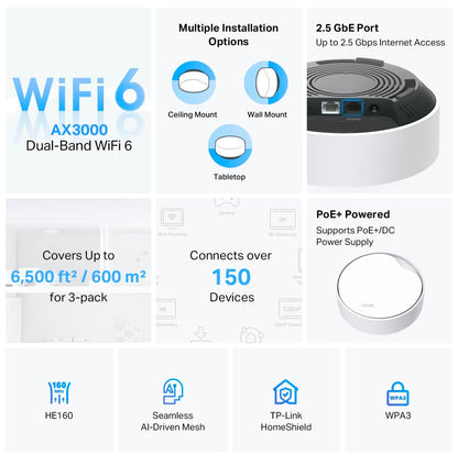 TP-Link Deco AX3000 PoE Mesh WiFi 6