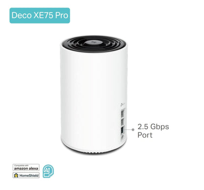 نظام TP-Link Deco XE75 Pro AXE5400 ثلاثي النطاق لشبكة Wi-Fi 6E للمنزل بالكامل