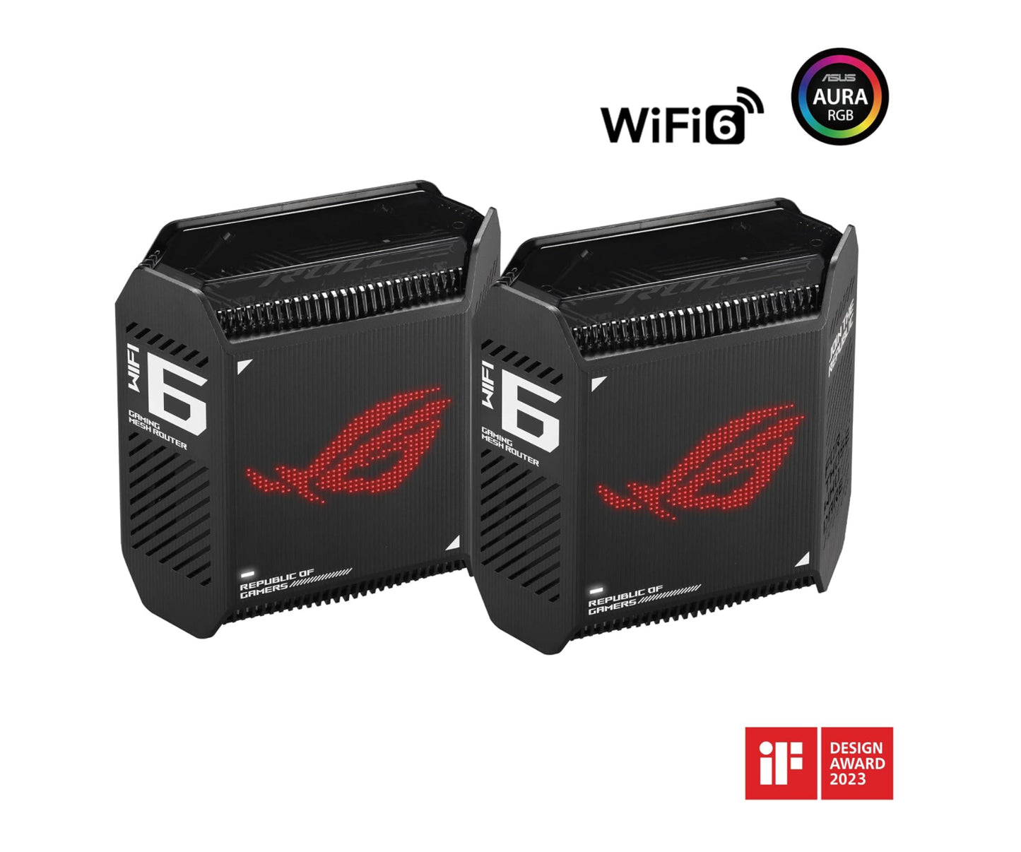 ASUS ROG Rapture GT6 (2PK) Tri-Band WiFi 6 Gaming Mesh WiFi System