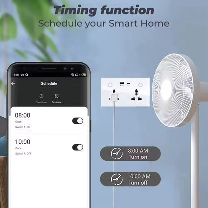 Smart Wall Socket with USB and Type-c, 13A double