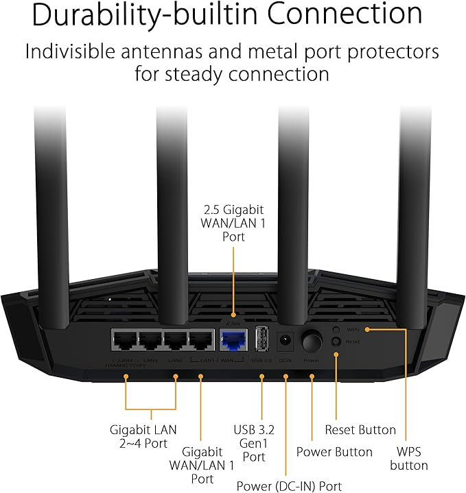 ASUS TUF Gaming BE3600 Dual-band Wireless Router 7