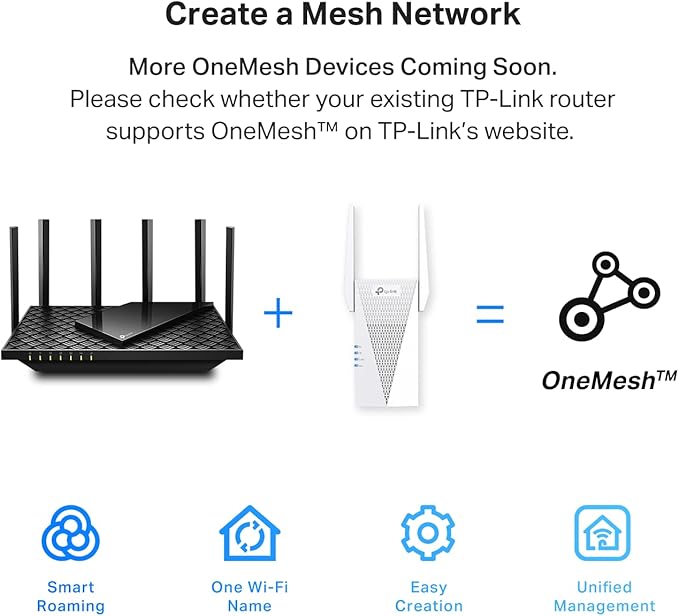 TP-Link AX3000 WiFi 6 Range Extender Signal Booster for Home(RE715X)