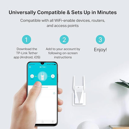 موسع نطاق إشارة WiFi 6 من TP-Link AX3000 للمنزل (RE715X)