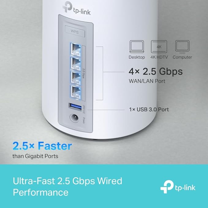 TP-Link Deco BE65 | BE9300 Whole Home Mesh WiFi 7 System