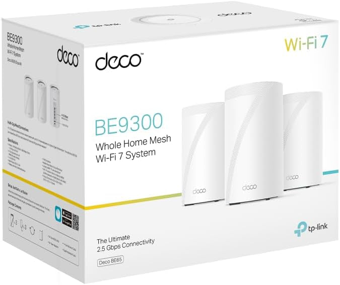 TP-Link Deco BE65 | BE9300 Whole Home Mesh WiFi 7 System