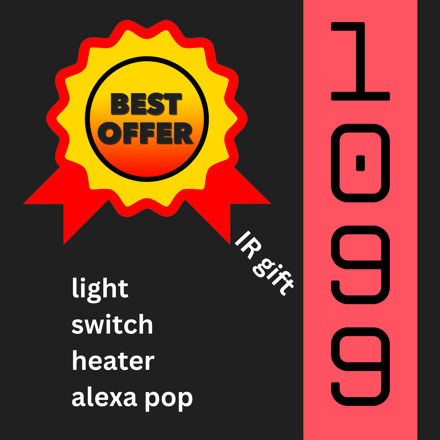 Offer on room (light , heater , Alexa pop) include installation